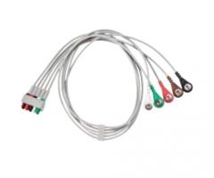 AHA Multi-Link Individually Replaceable 5-Lead Leadwire Set with Snap Connectors, Mixed Length, 130 cm and 74 cm