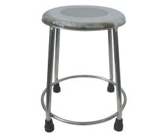 MRI Fixed Height Seat Stool w/o Casters, w/ Rubber Tips, 18" High, 14" Seat Diameter, Stackable