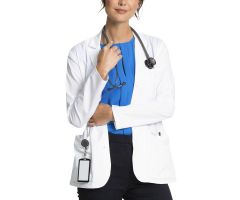 Ladies Cherokee Lab Coat, White, 30" Length, 2XL