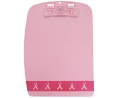 Clipboards, Set of 4 plastic, Pink with Breast Cancer Awareness Ribbons along the bottom portion