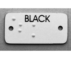 Aluminum Braille Clothing Labels
