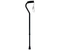ProBasics Offset Cane with Strap (Black), 300 lb Weight Capacity, 10/cs