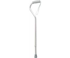 ProBasics Offset Cane with Strap (Silver), 300 lb Weight Capacity, 10/cs