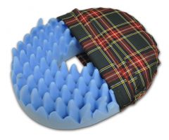 Convoluted Foam Softeze Ring 18.25" x 15 1/8", Plaid Cover