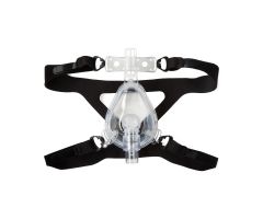 Silicone CPAP Full Face Mask with Head Strap, SilentVent Anti-Asphyxia Elbow (22mm Male) and OmniCLIP with Silicone Forehead Pad, Adult, Size M