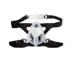Silicone CPAP Full Face Mask with Head Strap, SilentVent Anti-Asphyxia Elbow (22mm Male) and OmniCLIP with Silicone Forehead Pad, Adult, Size L