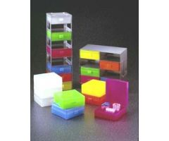 100-Place Microtube Box with Hinged Lid, 1 Box Each Color, 6 Packs of 5 Per Case