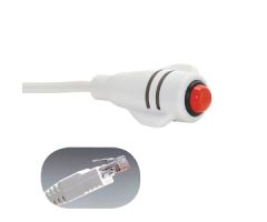 DuraCall Call Cord, Arial RJ45 8-pin Plug, White, 7'