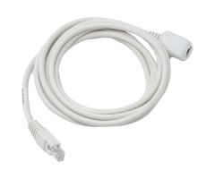 Cord Extension, RJ45 8-pin Plug, White, 10'