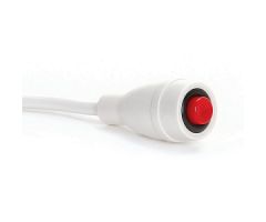 EconoCall Call Cord, Straight 1/4" 2-Conductor Phone Plug, White, 12'