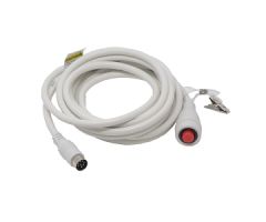 EconoCall Call Cord, Jeron 8-pin DIN Plug, White, 12'