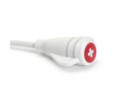 CleanCall Call Cord, 1/4" 2-Conductor Phone Plug, White, 15'