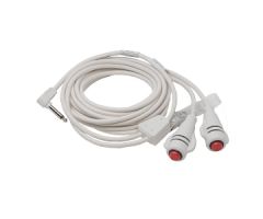 DuraCall Call Cord, 1/4" 2-Conductor Phone Plug, Double, White, 12'