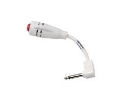 DuraCall Call Cord, 1/4" 2-Conductor Phone Plug, White, 6"