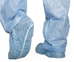 Spunbond Polypropylene Smooth-Bottom Shoe Covers, Blue, Size Regular / Large