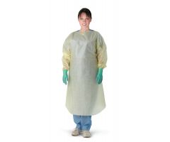Medium-Weight Coated Overhead Isolation Gown, Yellow, Size Regular