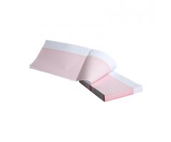 Thermal Paper with White Patient Data Area, Red Grid 155mm W, Z-Fold, Hole Queue, 8.5" x 11", 300 Sheets / Pack