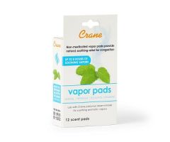 Nonmedicated Vapor Pads for Use with Crane or Vicks Steam Inhalers, 12/PK