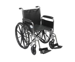 Drive Chrome Sport Wheelchair-Full Arms-Swing Footrest-20"