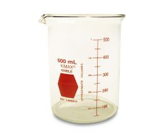 Red-Coded Griffin Beaker, Low Form, 600mL