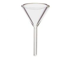 KIMAX 58 Short Stem Funnel, 6.5 mm O. D. x 50 mm L Stem, 35 mm Top I. D., 8 mL Volume