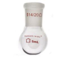 Bantam-Ware Single-Neck Heavy-Wall Round-Bottom Flask, 14/20 ST Joint, 5mL