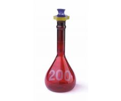 RAY-SORB Heavy-Duty Wide-Mouth Volumetric Flasks with Polyethylene Stopper, 25mL