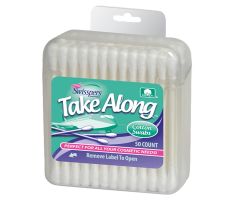 Swisspers Take Along Cotton Swabs Paper Sticks Hard Flip-Top Case 50 Ct
