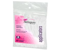 Swisspers Premium Cosmetic Applicators Plastic Sticks 80 Ct