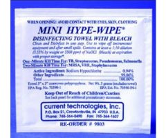 3" x 3" Mini Hype-Wipe Bleach Towelette