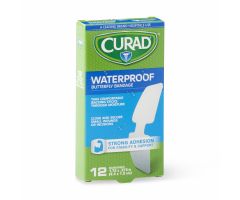 CURAD Butterfly Closure Waterproof Adhesive Bandage, 1-3/4" x 3/8"