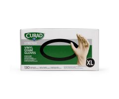 CURAD Powder-Free Stretch Vinyl Exam Gloves, Size XL