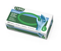 CURAD Textured Nitrile Exam Gloves, Size L