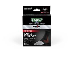 CURAD Performance Series IRONMAN Infrared Elastic Ankle Support, Size S/M
