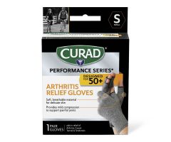 CURAD Performance Series 50+ Arthritis Support Gloves,Antimicrobial,Size S