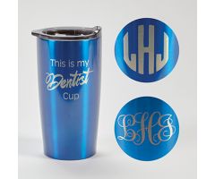 Himalayan Tumbler, Blue, Dentist, Personalized