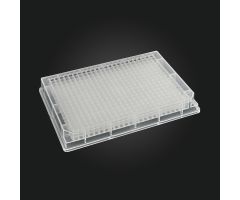 OptiWell Deep Well Plate, 384 Square Well, 120L, 14.6mm height, V-bottom, PP, Sterile, 10 bags of 10 pieces, 100 / CS