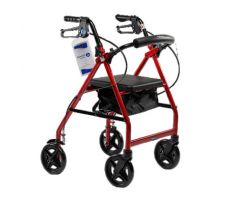 DynaGo Quad 8 - Aluminum Rollator w/ 7.5" Wheels, Red