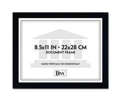 Black 8.5" x 11" Solid Wood Photo and Document Frame with Easel Back