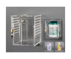Deco Universal Wipe Cannister Holder-Adjustable, Lockable, SSCAP4, padlock