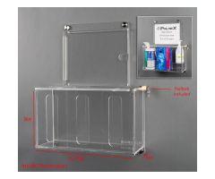 Deco Locking Sanitizing Station with Sign Sleeve-3 Position, SSCAP4, riser, padlock