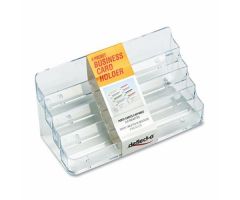 Clear 400-Capacity 8-Pocket Business Card Holder