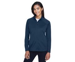 Devon and Jones Women's Stretch Tech-Shell Compass Full-Zip Jacket, Size L, Navy