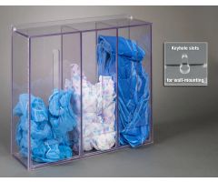 3 Pocket Multi-Dispenser w/Lid, Wall Mount