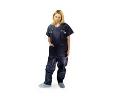 Disposable Scrub Shirt, Dark Blue, Size M