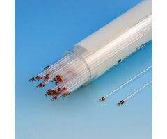 100% Plastic Micro-Hematocrit Capillary Tube with Red Tip, Sodium Heparinized, 100/Vial, 10 Vials / Unit