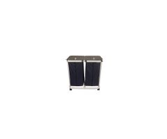 Patented Infection Control Small Double Hamper with Zipper Opening Bag 