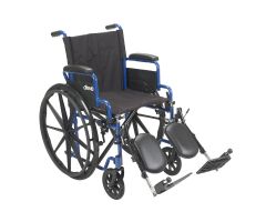 Drive BLS20FBD-ELR Blue Streak Wheelchair-Elevating Leg Rests-20" Seat