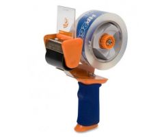 Bladesafe Tape Gun with Tape, Metal and Plastic Body, 3" Core, Orange