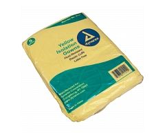 Disposable Full-Back Polyethylene-Coated SMS Isolation Gown with Elastic Wrists, White